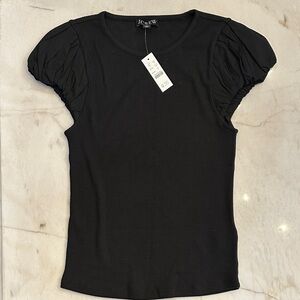 2 J Crew Elegant Black Short Sleeve Tops